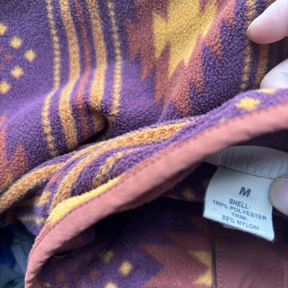 Duluth Trading Sweater Medium Multicolor Aztec Navajo Snap Fleece Sweatshirt - Picture 13 of 13